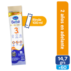 LECHE SANCOR BEBE ADVANCED 3 EN STICK/SOBRE. RINDE 100 ML