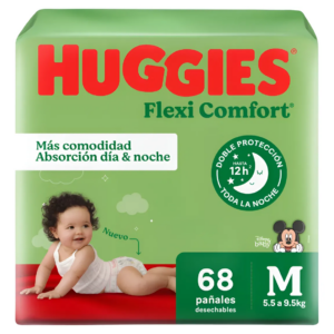 HUGGIES FLEXI M POR 68 UNI