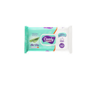 TOALLA CANDY BABY TAPA 50 UNIDADES CON ALOE VERA